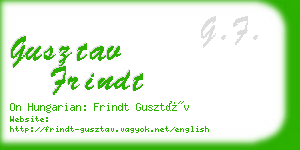 gusztav frindt business card